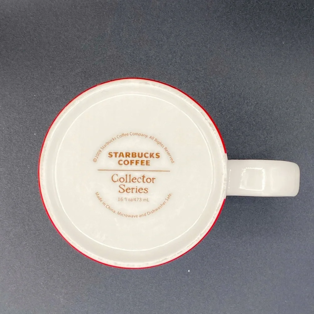 Starbucks Coffee OHIO 2009 Collector Series 16 oz Steamboat Mug Red White